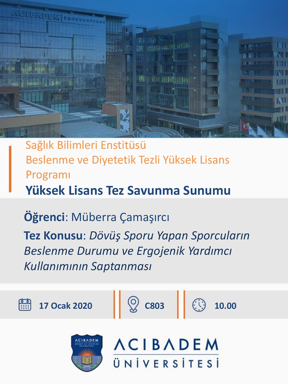 Yüksek Lisans Tez Savunma Sunumu