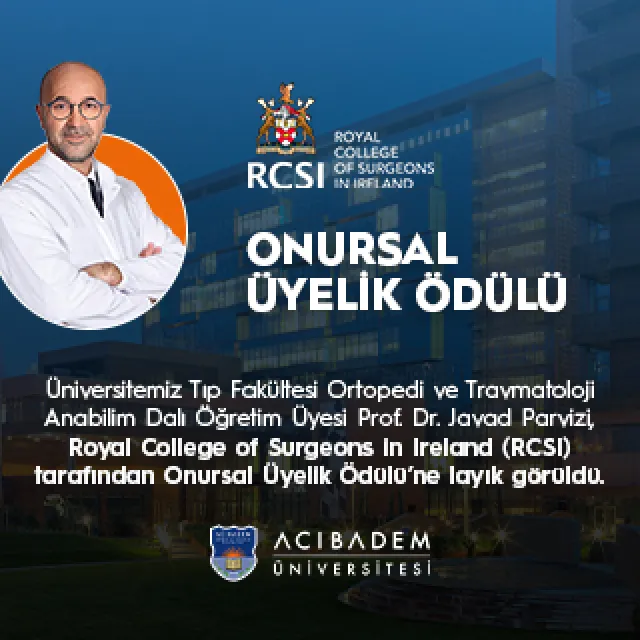 Onursal Üyelik Ödülü - Dr. Javad Parvizi