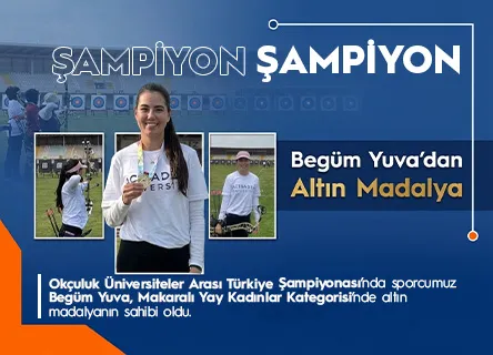 Öğrencimiz Begüm Yuva, Kadınlar Makaralı Yay Kategorisi'nde Altın Madalya Kazandı
