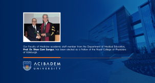 Prof. Dr. İlhan Cem Sungur Elected as a Fellow of the Royal College of Physicians of Edinburgh