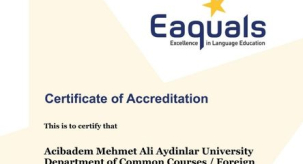 Yabancı Diller Programlarımız 2029’a Kadar Akreditasyon Aldı