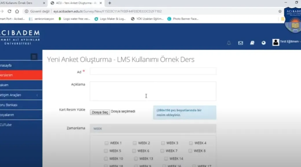 EYS'de anket nasıl oluşturulur?